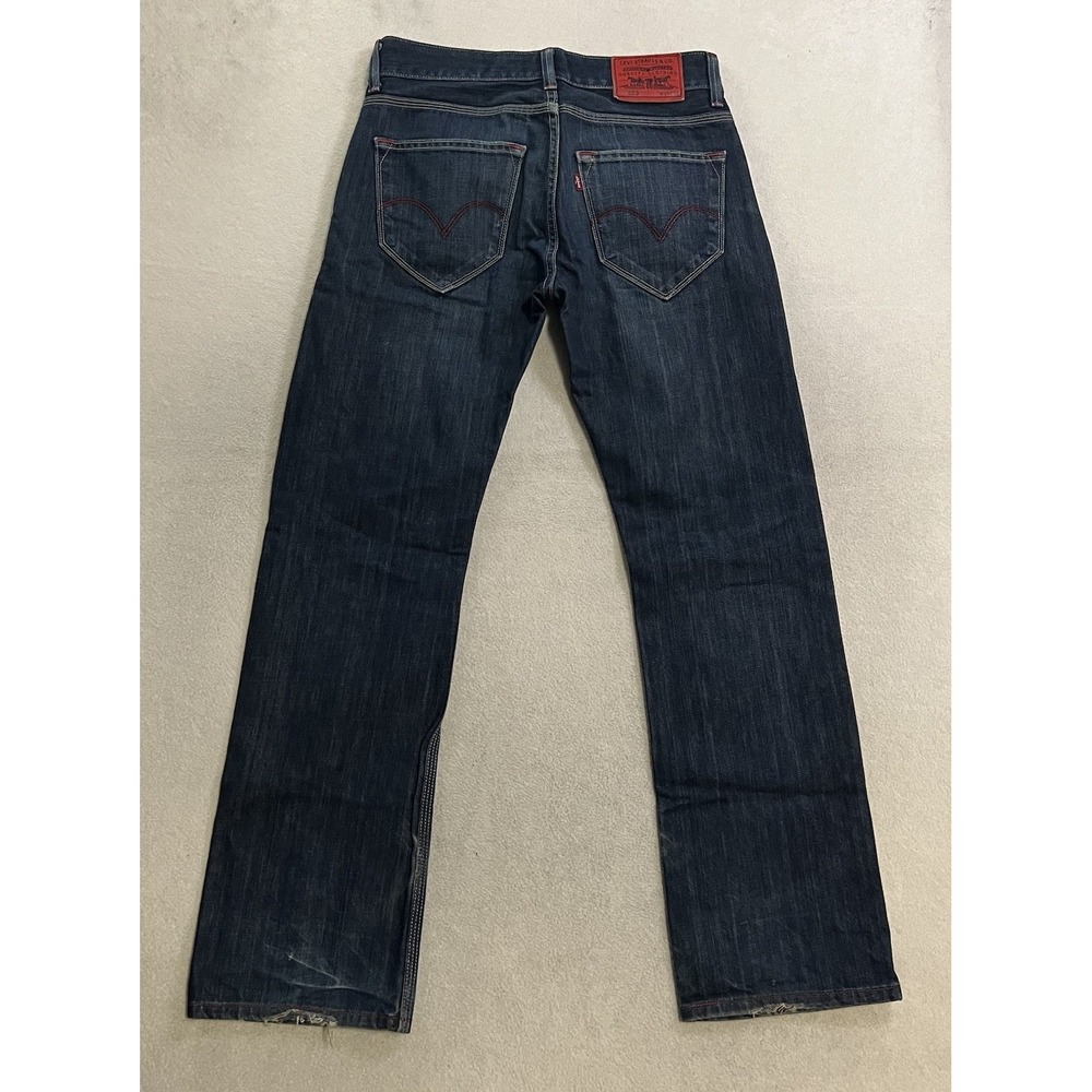 Levi's 523 Jeans Men's 31x32 (32x31) Blue Straight Leg Casual Denim Dark Wash